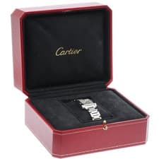 CARTIER TANK ANGLESM SM W5310022 23mm SS Silver Dial Quartz #C393