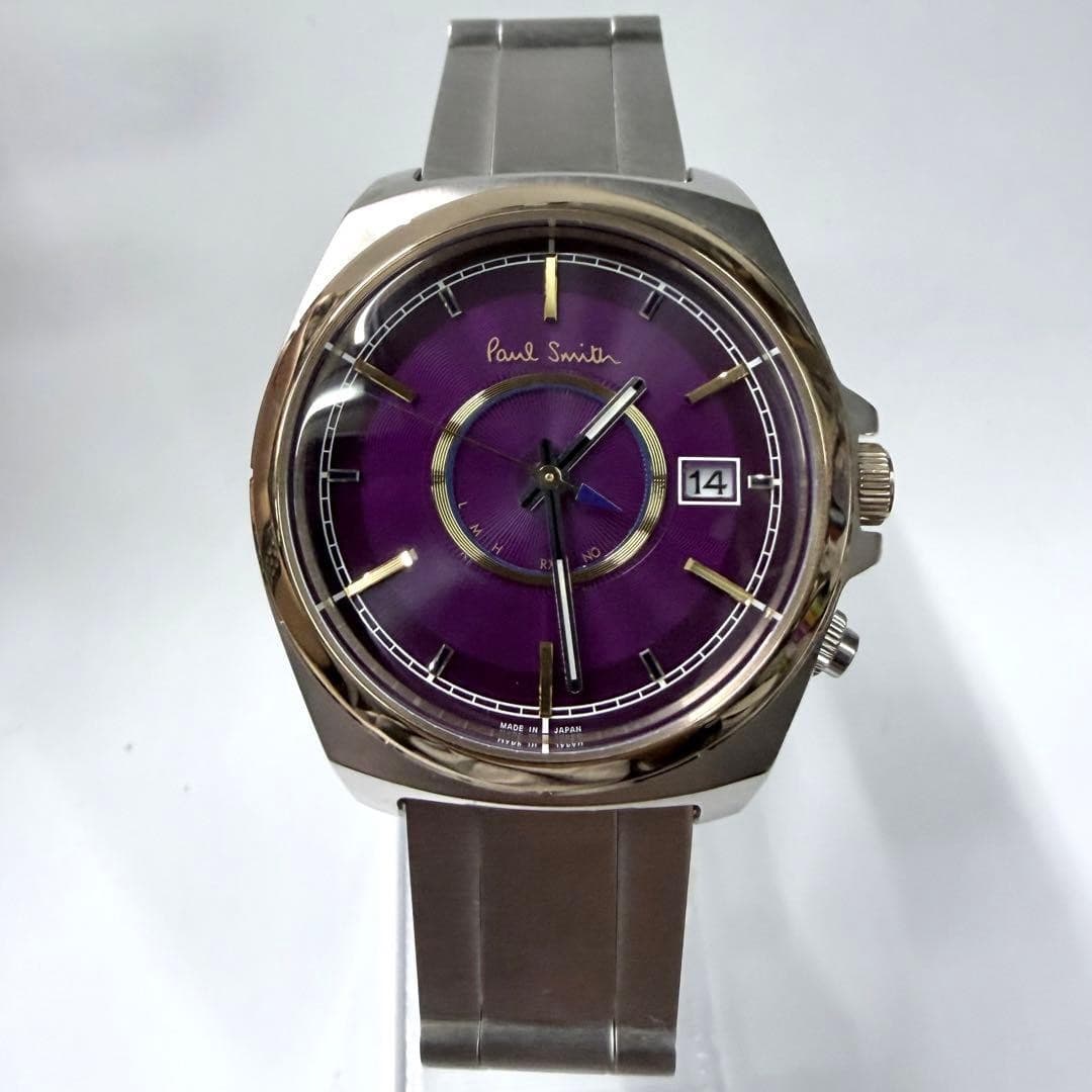 PaulSmith Closed Eyes Radio Solar Watch KL-311 Unisex 19cm Battery Operated