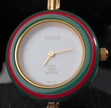 First production run Gucci 1100-L SN 008-884 "quartz" interchangle bezel watch