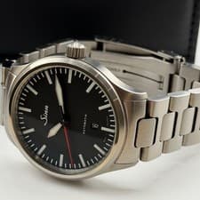 [NEAR MINT] Sinn 836 Fully Tegimented on H-Link Bracelet Automatic Black 41mm