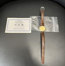 SEIKO Credor 4J81-0A60 Gold Dial Quartz Woman Watch Used Working #77