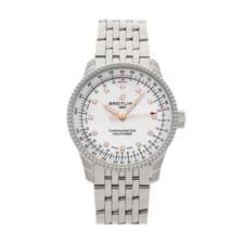 Breitling Navitimer Steel Auto 35mm MOP Diamond Bracelet Watch A17395211A1A1