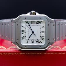 2025 Cartier Santos de Cartier WSSA0089 Titanium Full Set with 2 Extra Straps