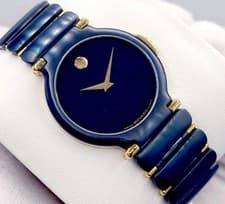 😍Rare [MINT Runs] 1987 Movado Unisex Watch Two Tone Swiss Made 88-32-881 8"