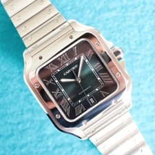 Cartier Santos WSSA0062 Automatic Green Dial Large 39.8 x 47.5MM Mint Box Papers