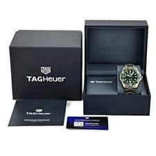 TAG HEUER Aquaracer Professional 300 Titanium Green Dial WBP208B.BF0631 Date Lum
