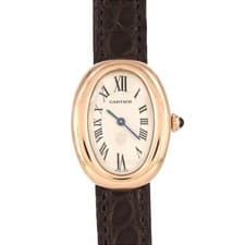 Authentic Cartier Baignoire SM PG W1544956 PG/RG Quartz #260-006-777-6153