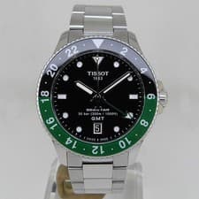 TISSOT Quartz Seastar 1000 GMT Timepiece Watch 40mm Diver Mens Stainless Steel