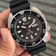 RARE Seiko Prospex Sea Turtle SRPC23K1 Gray Dial Day Date Diver Watch Men Sport