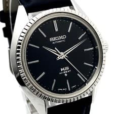 King Seiko 5621 7020 HI BEAT Automatic Wristwatch Silver Black Classic
