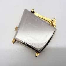 Hamilton Watch Flight II Watch 6230 Gold Case Silver Quartz Case Only Men's Auth