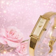 GUCCI 1500L Bangle Watch Shell Women's Wristwatch H766