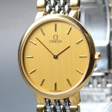 [Exc+5 w/Paper] OMEGA De Ville Cal.1478 Vintage Quartz 32mm Gold Men's Watch