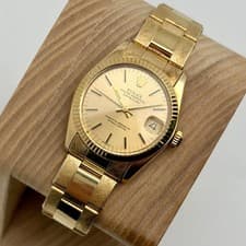 Rolex Datejust 31mm 6827 14K Yellow Gold Champagne Dial Automatic Ladies Watch
