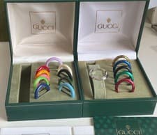 Auth GUCCI Change Bezel 15 Colors From Japan Bezel Only With Box