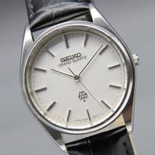 Vintage 1978 [EXC+5] SEIKO Grand Quartz 9940-8000 35mm Silver Dial QZ Mens Watch