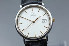 Omega de Ville cal.1430 196.0312 silver Date Dial 32mm Quartz Men's watch