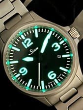 Sinn 856.B Black Dial Automatic 40mm Pilot Watch Tegiment w/Box, Warranty Auth