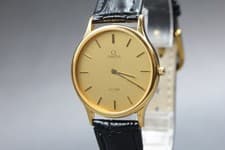 [Exc+5] Vintage 1984 OMEGA De Ville Cal.1434 Quartz Gold 32mm Men's Watch