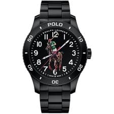 Ralph Lauren Men's Watch Polo Pony Player Automatic Black Bracelet