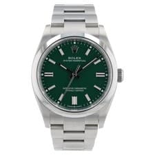 2026 Rolex Oyster Perpetual Green Dial Steel 36mm Automatic Mens Watch 126000
