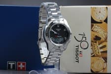 New Battery [N MINT w/Box] Tissot T-Touch II T047420A Chrono Quartz Men's Watch