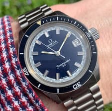 1966 Omega Seamaster 60 Ref. 166.062 Blue Dial Divers 37mm Wristwatch