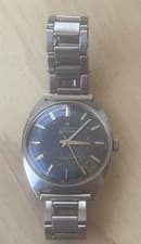 Vintage Zenith AutoSport Automatic Date Blue Patina Dial Watch 70s