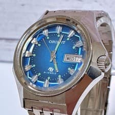 Orient Hiace Vintage Automatic Mens Watch Blue Dial Rare Limited wrist 17cm
