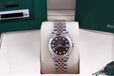 Rolex Datejust 31 Chocolate Diamond Fluted Jubilee Everose/Steel 278271