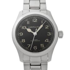 HAMILTON Khaki Field Marf H70405130 (H704050) Black Stainless Steel #W3139