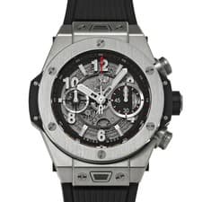 HUBLOT Big Bang Unico Titanium 411.NX.1170.RX Black Men's Used Watch #31231