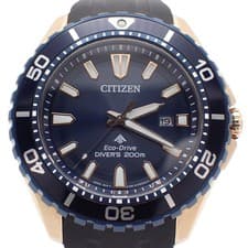 Citizen Promaster Marine Eco-Drive Diver 200M Watch Black Rubber Band Used From