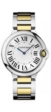 Cartier Ballon Bleu 36mm W69008Z3 Two-Tone Yellow Gold & St. Steel Quartz Watch