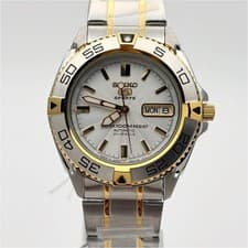 Seiko 5 Sports SNZB24JC Cal.7S36 Day Date Stainless Steel Automatic Mens Watch