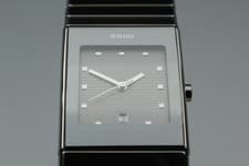 RARE [MINT] Rado Diastar 111.0479.3 Ceramics Black 24mm Quartz Watch From JAPAN