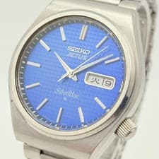 SEIKO ACTUS SilverWave Automatic Wristwatch Blue Dial Mens Timepiece