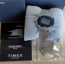TIMEX Q TW2Y06100 Men's Quartz Watch Black Stainless Steel 1975 SSQ New in Box