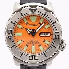 Seiko SKX781K3 Automatic Diver's Watch Orange Dial Men's Timepiece