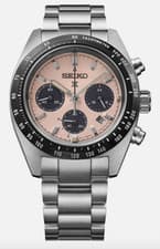 Seiko Prospex Speedtimer Solar Salmon Dial Men’s Watch SSC963 New