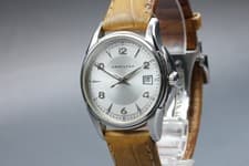 [Near MINT] Hamilton Jazzmaster H324110 Silver Quartz Men's Watch From JAPAN