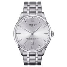 Tissot Chemin Des Tourelles Women Silver Dress Watch Stainless Steel Wristwatche