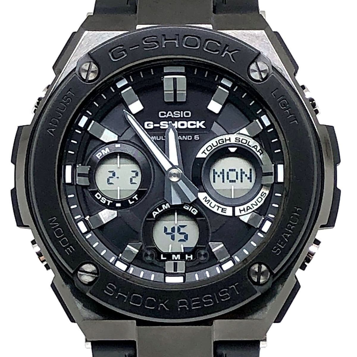 Casio G-Shock GST-W110MS-1A G-Steel Solar Radio Watch Resin Band Used