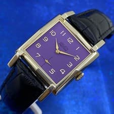 Vintage 1940s Man’s GRUEN PRECISION Stunning Purple Dial Fully Serviced WARRANTY