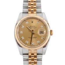 Rolex 116233 Datejust 36 mm Champagne Dial Jubilee Bracelet Box and Papers 2014