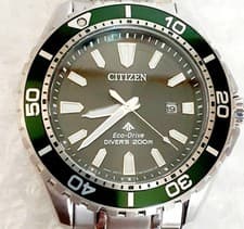 CITIZEN Promaster BN0199-53X Green Dial Eco-Drive Men's Watch Used Working #93