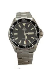 ORIENT Automatic Analog Watch Stainless Steel Black Silver F692-UAA0 Ex+