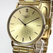 Longines Grand Classic Quartz Watch 32.5mm Gold Steel Used Accessories