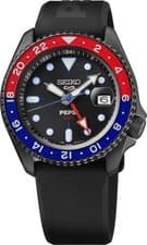 Seiko 5 Sports x Pepsi Limited Edition SKX GMT Automatic Black Watch - SSK047