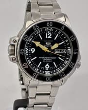 Gents 43mm Stainless Steel SEIKO 5 SPORTS Automatic SS 7S36-01E0 Watch, Running